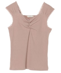 earth music&ecology | ・肩ギャザーテレコタンクトップ(トップス)