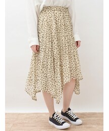 earth music&ecology | ・アニマルプリント変形プリーツスカート(スカート)