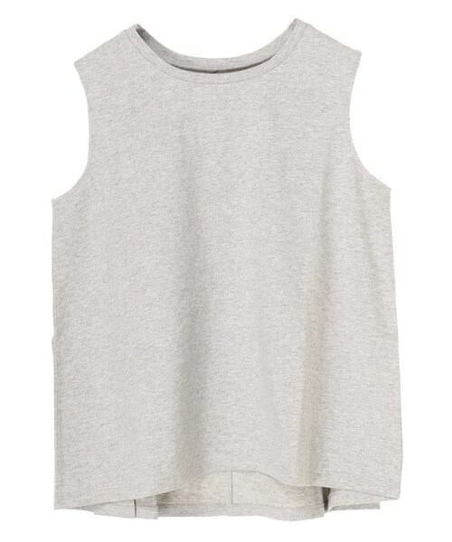 earth music&ecology（アースミュージックアンドエコロジー）の「オーガニックコットンタックノースリーブ（トップス・アイボリー/杢グレー/ブラック/モカ/カーキ/ネイビー/ダークグリーン/ピンクベージュ・F）」の16枚目の写真