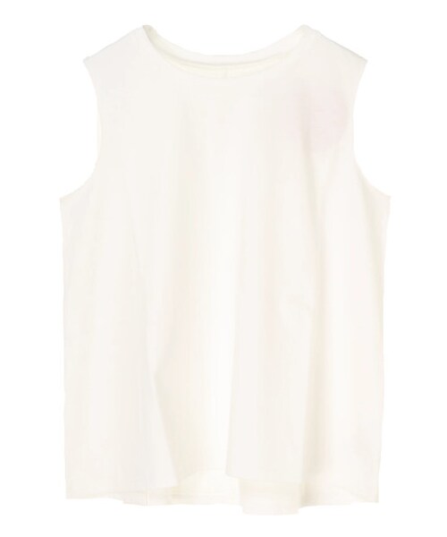 earth music&ecology（アースミュージックアンドエコロジー）の「オーガニックコットンタックノースリーブ（トップス・アイボリー/杢グレー/ブラック/モカ/カーキ/ネイビー/ダークグリーン/ピンクベージュ・F）」の15枚目の写真