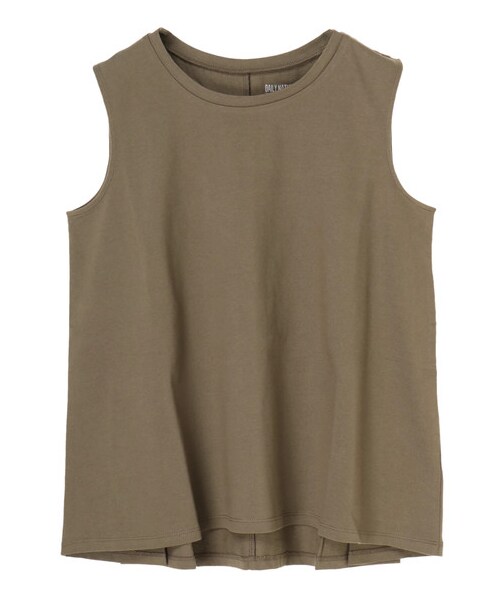 earth music&ecology（アースミュージックアンドエコロジー）の「オーガニックコットンタックノースリーブ（トップス・アイボリー/杢グレー/ブラック/モカ/カーキ/ネイビー/ダークグリーン/ピンクベージュ・F）」の19枚目の写真