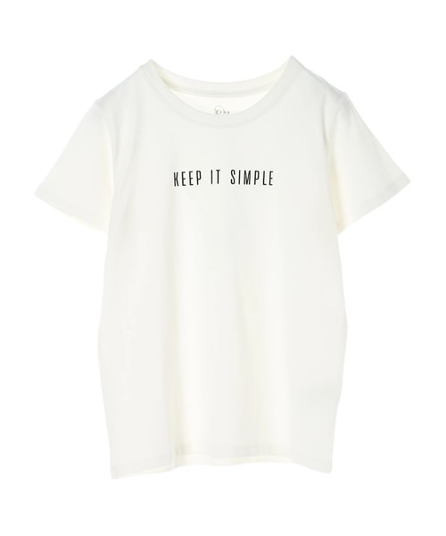 E hyphen world gallery(イーハイフンワールドギャラリー)の「シンプルロゴプリントTシャツ(トップス・オフホワイト/ブラック/ベージュ/カーキ・F)」の11枚目の写真