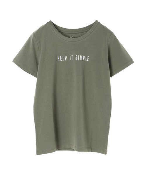 E hyphen world gallery(イーハイフンワールドギャラリー)の「シンプルロゴプリントTシャツ(トップス・オフホワイト/ブラック/ベージュ/カーキ・F)」の14枚目の写真