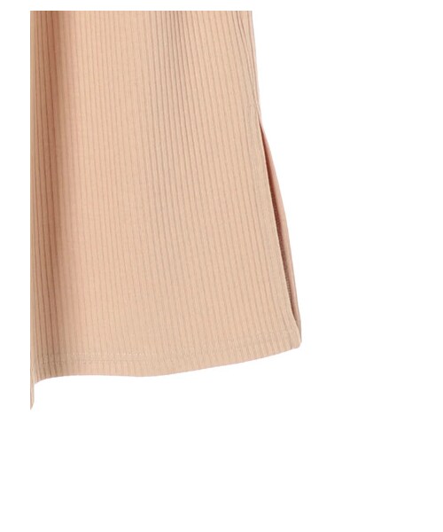 E hyphen world gallery（イーハイフンワールドギャラリー）の「リブワイドパンツ（パンツ・ブラック/ベージュ/カーキ/ピンクベージュ・F）」の9枚目の写真