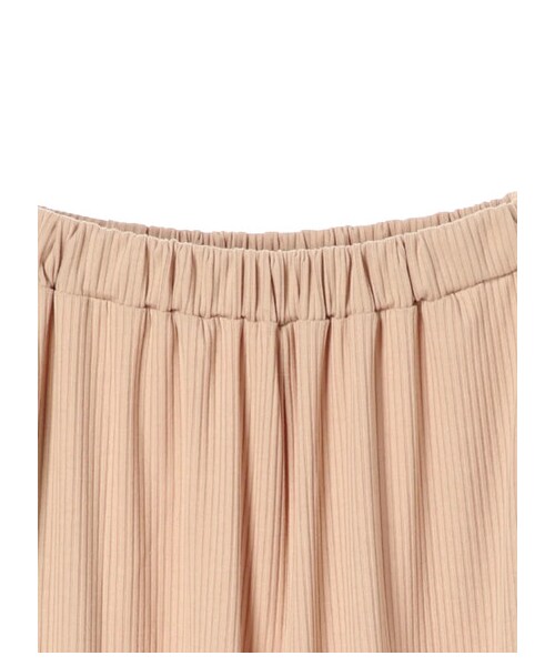 E hyphen world gallery（イーハイフンワールドギャラリー）の「リブワイドパンツ（パンツ・ブラック/ベージュ/カーキ/ピンクベージュ・F）」の7枚目の写真