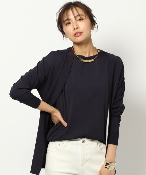 BARNYARDSTORM（バンヤードストーム）の「配色カーデ（トップス・ホワイト/グリーン/ネイビー）」の20枚目の写真