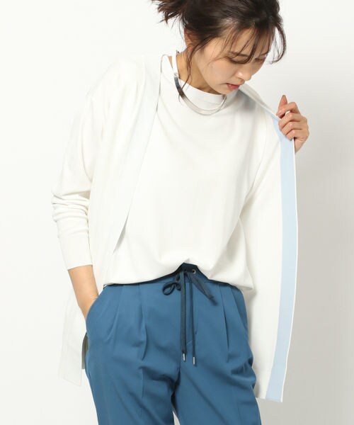 BARNYARDSTORM（バンヤードストーム）の「配色カーデ（トップス・ホワイト/グリーン/ネイビー）」の15枚目の写真