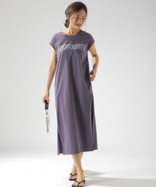 BAYFLOW（ベイフロー）の「≪WEB先行予約≫ロゴワンピース（ワンピース/ドレス・オフホワイト/チャコール/パープル）」の10枚目の写真