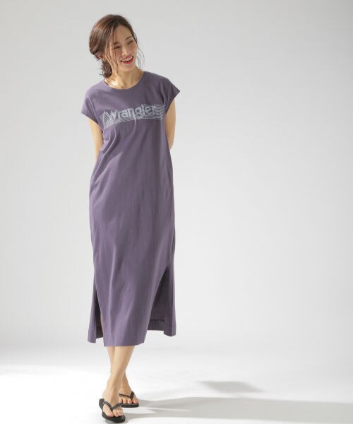 BAYFLOW（ベイフロー）の「≪WEB先行予約≫ロゴワンピース（ワンピース/ドレス・オフホワイト/チャコール/パープル）」の9枚目の写真