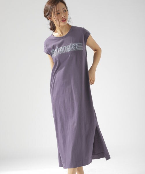 BAYFLOW（ベイフロー）の「≪WEB先行予約≫ロゴワンピース（ワンピース/ドレス・オフホワイト/チャコール/パープル）」の3枚目の写真