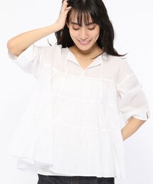 LAKOLE | リネン混ティアードブラウス(トップス)