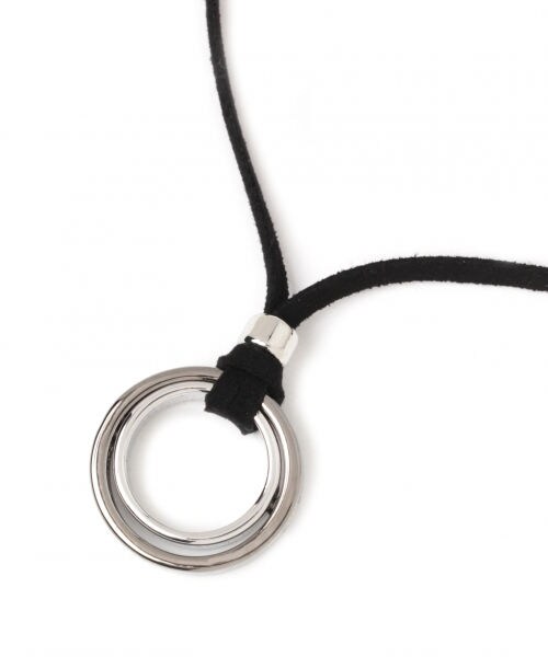 RAGEBLUE（レイジブルー）の「スウェードリングネックレス2（アクセサリー・ブラック系）」の2枚目の写真