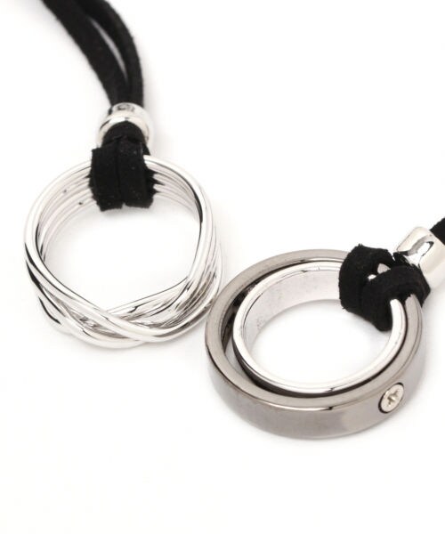 RAGEBLUE（レイジブルー）の「スウェードリングネックレス2（アクセサリー・ブラック系）」の6枚目の写真