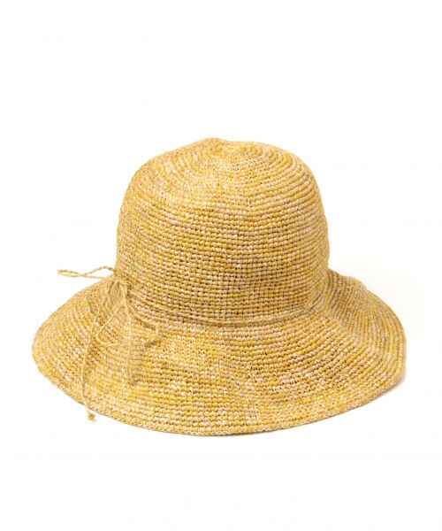 studio CLIP（スタディオクリップ）の「ラフィアつば広ハット（帽子・ブラウン/ナチュラル/イエロー）」の3枚目の写真