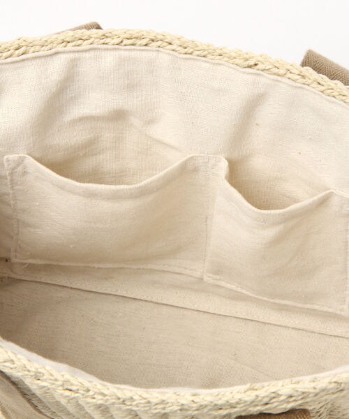 studio CLIP（スタディオクリップ）の「雑材トート・巾着バッグセット（バッグ・ブラックボーダー/ナチュラル/キャメル）」の12枚目の写真