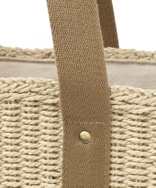 studio CLIP（スタディオクリップ）の「雑材トート・巾着バッグセット（バッグ・ブラックボーダー/ナチュラル/キャメル）」の20枚目の写真