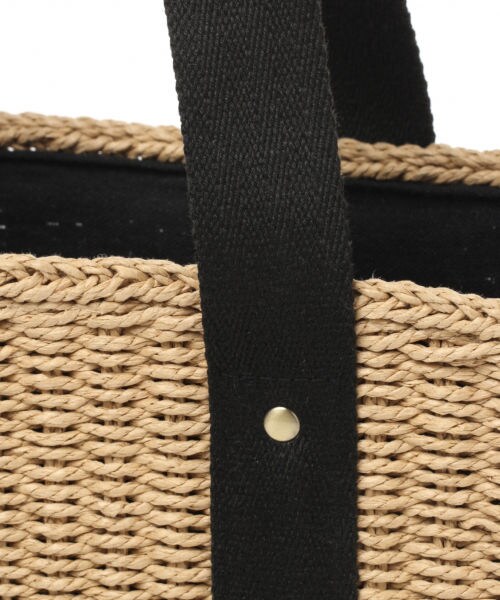 studio CLIP（スタディオクリップ）の「雑材トート・巾着バッグセット（バッグ・ブラックボーダー/ナチュラル/キャメル）」の22枚目の写真