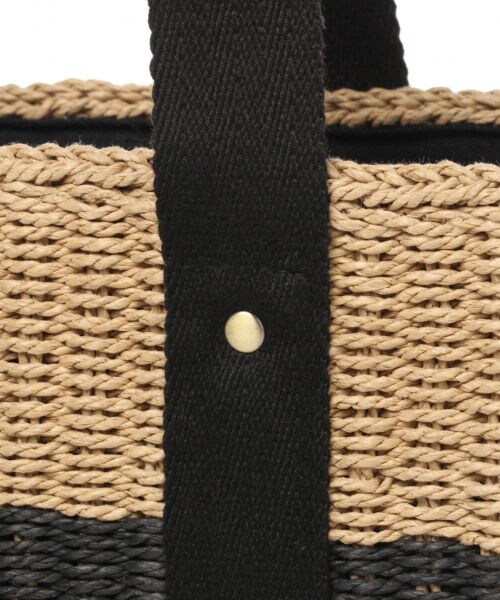 studio CLIP（スタディオクリップ）の「雑材トート・巾着バッグセット（バッグ・ブラックボーダー/ナチュラル/キャメル）」の10枚目の写真