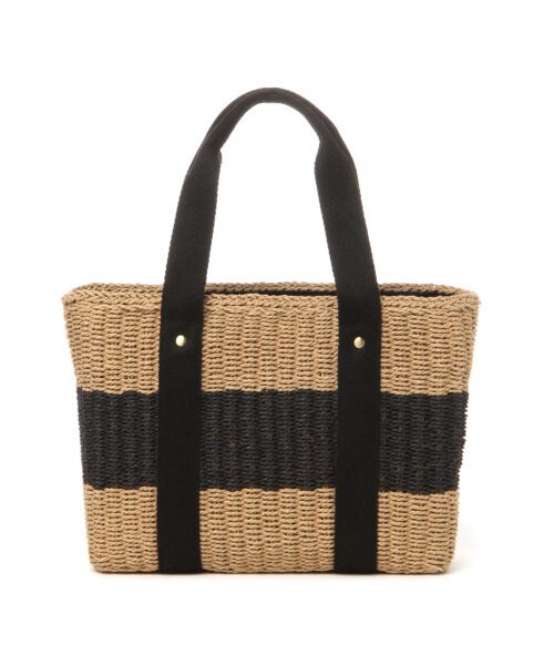 studio CLIP（スタディオクリップ）の「雑材トート・巾着バッグセット（バッグ・ブラックボーダー/ナチュラル/キャメル）」の8枚目の写真