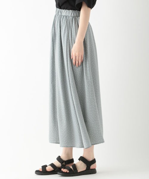 studio CLIP（スタディオクリップ）の「ドット柄プリントスカート（スカート・ブラック/グリーン/ラベンダー）」の8枚目の写真