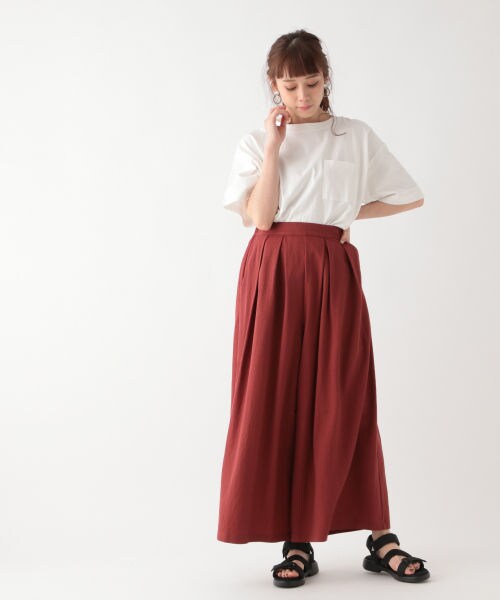 studio CLIP（スタディオクリップ）の「カットソースカーチョ（パンツ・ライトグレー/テラコッタ/ネイビー）」の5枚目の写真