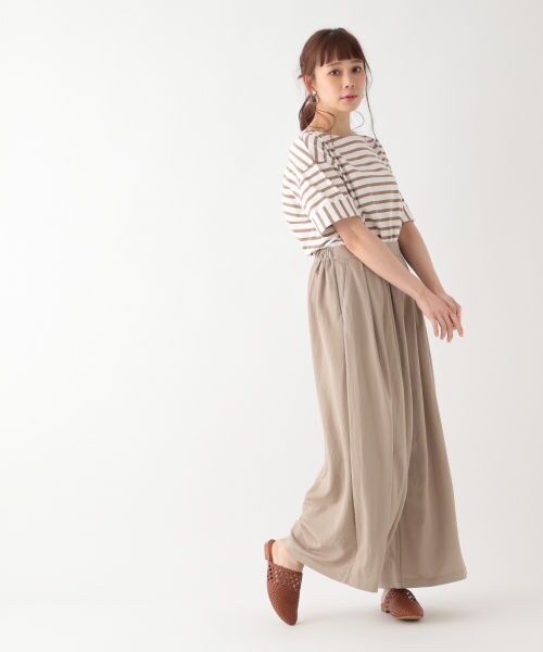 studio CLIP（スタディオクリップ）の「カットソースカーチョ（パンツ・ライトグレー/テラコッタ/ネイビー）」の4枚目の写真