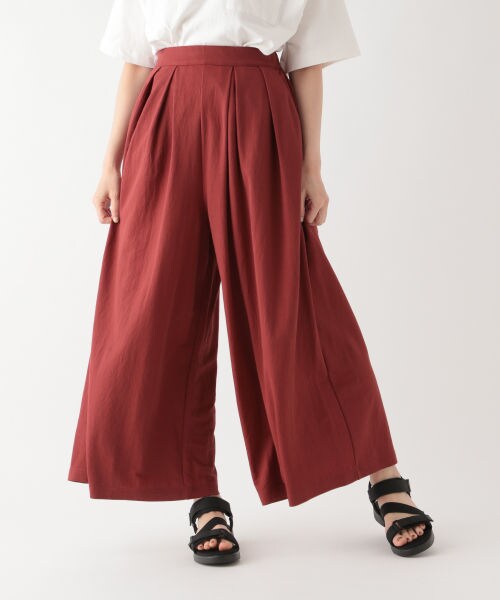 studio CLIP（スタディオクリップ）の「カットソースカーチョ（パンツ・ライトグレー/テラコッタ/ネイビー）」の2枚目の写真