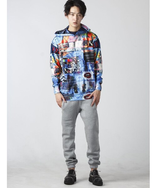 PLASTIC TOKYO(プラスチックトーキョー)の「LHP/エルエイチピー/PLASTICTOKYO/プラスティックトーキョー/GRAPHIC PARKA(トップス・メンズ・RED/BLUE・F)」の3枚目の写真