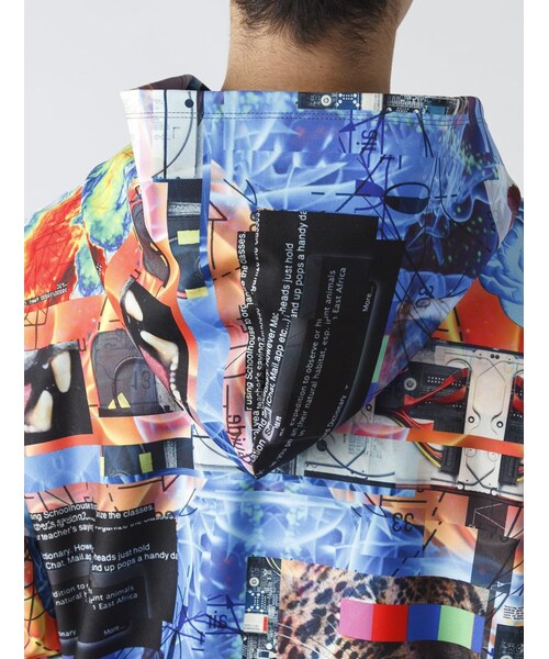 PLASTIC TOKYO(プラスチックトーキョー)の「LHP/エルエイチピー/PLASTICTOKYO/プラスティックトーキョー/GRAPHIC PARKA(トップス・メンズ・RED/BLUE・F)」の6枚目の写真