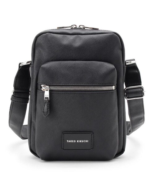 TAKEO KIKUCHI（タケオキクチ）の「PVCミニショルダーバッグ（バッグ・メンズ・ホワイト(502)/ブラック(019)・00）」の2枚目の写真