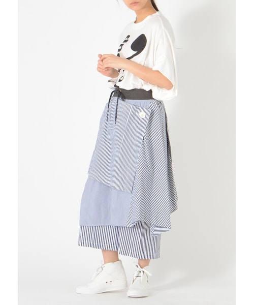 mercibeaucoup Leeコラボ ヒッコリースカート mercibeaucoup×Leeコラボ デニムスカート ヒッコリー Lee