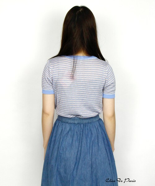 paravion（パラビオン）の「K/パイピングニット（トップス・レディース・ブラック/サックス/ラベンダー・ONE）」の9枚目の写真