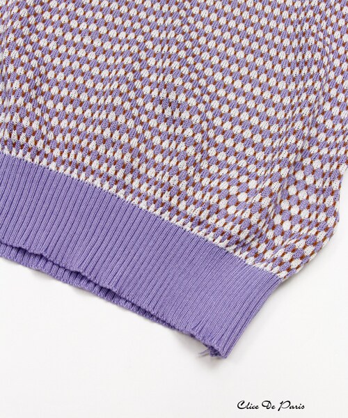 paravion（パラビオン）の「K/パイピングニット（トップス・レディース・ブラック/サックス/ラベンダー・ONE）」の12枚目の写真