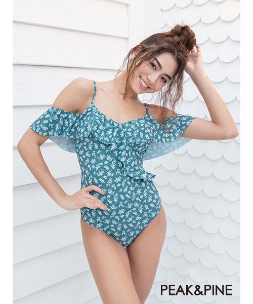 Peakpine ピークアンドパイン の 小花柄オフショルダーワンピース水着 水着 着物 浴衣 Wear