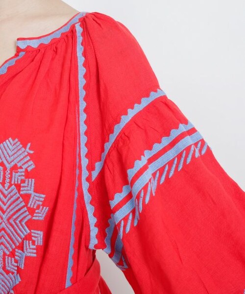 MJUKA.（ミューカ）の「刺繍リネンワンピース（）」 - WEAR