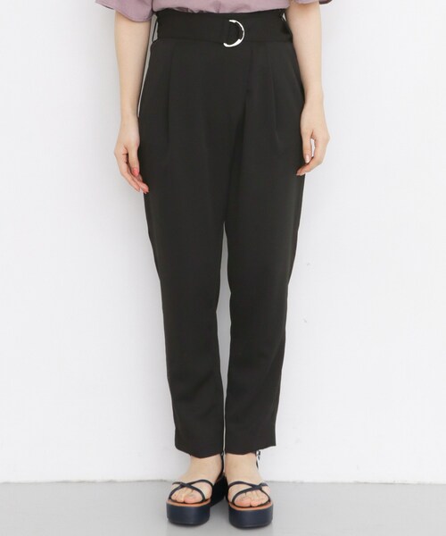 KBF（ケイビーエフ）の「ベルトラップ風テーパードパンツ（パンツ・レディース・DUSTY PINK/GREIGE/BLACK・one）」の7枚目の写真