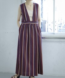 KBF | ドビーストライプロングワンピース(ワンピース/ドレス)