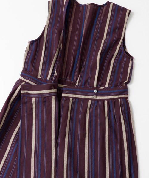KBF（ケイビーエフ）の「ドビーストライプロングワンピース（ワンピース/ドレス・レディース・NATURAL/PLUM・one）」の14枚目の写真