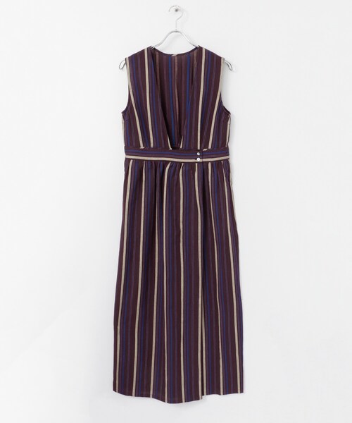 KBF（ケイビーエフ）の「ドビーストライプロングワンピース（ワンピース/ドレス・レディース・NATURAL/PLUM・one）」の11枚目の写真