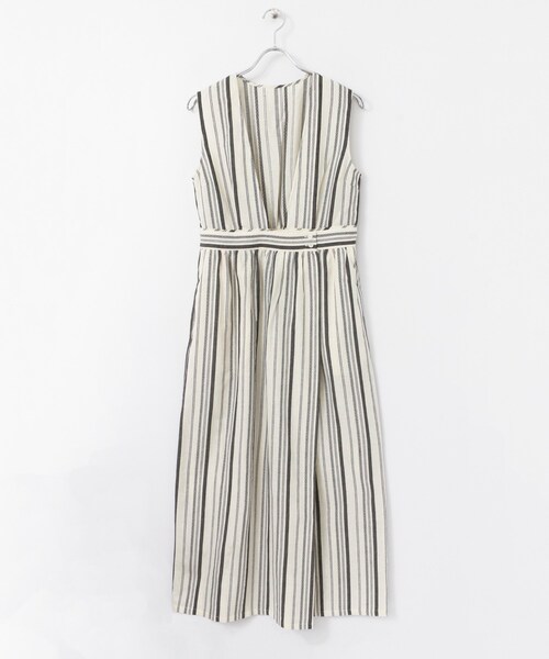 KBF（ケイビーエフ）の「ドビーストライプロングワンピース（ワンピース/ドレス・レディース・NATURAL/PLUM・one）」の10枚目の写真