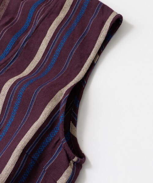 KBF（ケイビーエフ）の「ドビーストライプロングワンピース（ワンピース/ドレス・レディース・NATURAL/PLUM・one）」の12枚目の写真