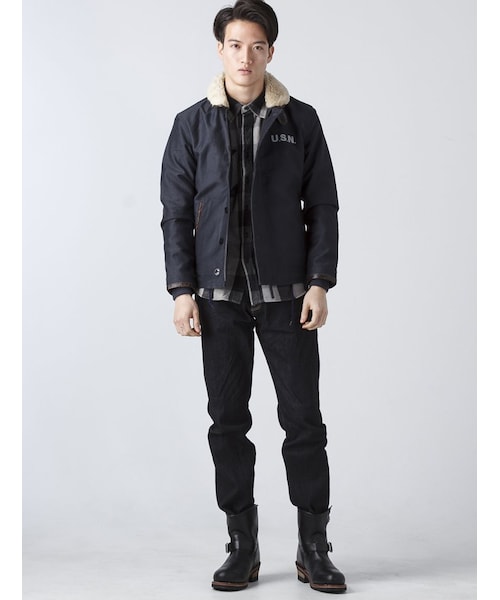 AVIREX U.S.N. ネイビー N1デッキジャケット XL タグ付きAVIREX