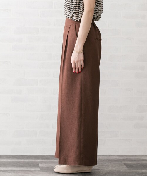 URBAN RESEARCH ROSSO WOMEN（アーバンリサーチ　ロッソ）の「リネンライクワイドパンツ（パンツ・レディース・OFFWHITE/CHARCOAL/NUTS/R/BROWN・36/38）」の21枚目の写真