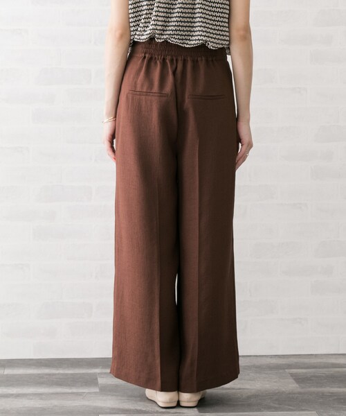 URBAN RESEARCH ROSSO WOMEN（アーバンリサーチ　ロッソ）の「リネンライクワイドパンツ（パンツ・レディース・OFFWHITE/CHARCOAL/NUTS/R/BROWN・36/38）」の22枚目の写真
