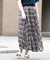 URBAN RESEARCH ROSSO WOMEN | アシメチェックマキシスカート(スカート)