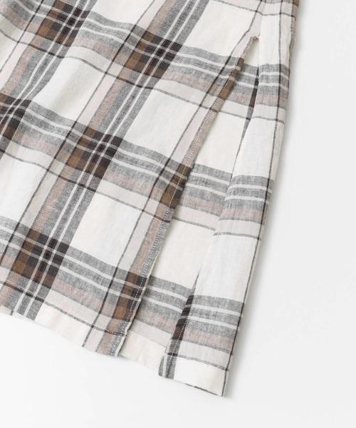 URBAN RESEARCH Sonny Label(アーバンリサーチサニーレーベル)の「リネンチェックスキッパーマキシワンピース(ワンピース/ドレス・レディース・パープル/ベージュ/オフ・FREE)」の18枚目の写真