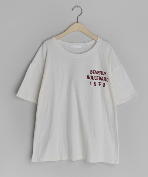 DHOLIC（ディーホリック）の「レタリングルーズ半袖Tシャツ（Tシャツ/カットソー・レディース・その他/ピンク/ベージュ・FREE）」の2枚目の写真