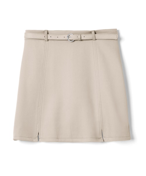 GRL（グレイル）の「インパン・ベルト付き台形スカート（スカート・レディース・ベージュ/アイボリー/ブラック・S）」の2枚目の写真