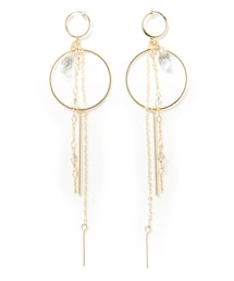 GRL | リングチェーンクリアストーンイヤリング(イヤリング)