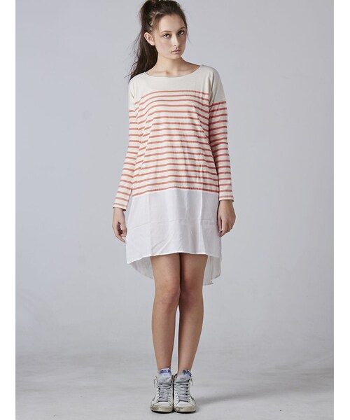 Rinajour（リナジュール）の「Rinajour (リナジュール) 切替ドルマンワンピース（ワンピース/ドレス・レディース・PINK/NAVY/SACKS・F）」の8枚目の写真